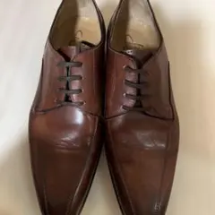 ブラウン レザー ビジネスシューズイタリア製