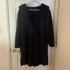 ブラックコート　フード付き　フリーサイズ