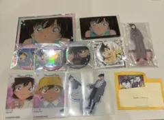 名探偵コナン 隻眼の残像 毛利蘭 工藤新一 新蘭 缶バッジ クリアカード セット