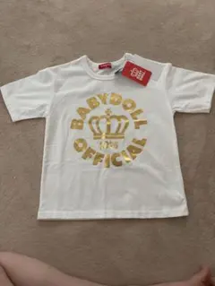 BABYDOLL 半袖Tシャツ ホワイト（ゴールド）のサムネイル