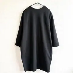 Koe 黒の七分袖カットソーワンピース