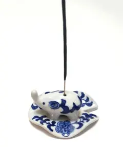 陶器製 お香立て ぞう ゾウ アンティーク 風水 幸福