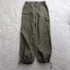DAZY　SHEIN　シーイン　カーゴパンツ　裾絞り　カーキ　XL　シャカシャカのサムネイル