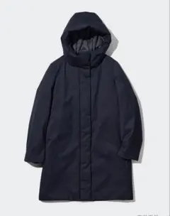 【UNIQLO】ハイブリッドダウンコクーンコート Lサイズ　ネイビー