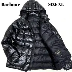 未使用級 希少サイズ バブアー 2way ダウンジャケット フード付 黒 XL
