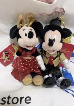 ディズニーストア　リゾート店25周年限定　ぬいぐるみキーホルダー　ミキミニセット