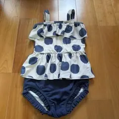 水玉模様フリル水着 120 breeze