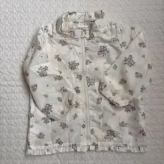 【95】mamaraku 花柄パーカー付きウィンドブレーカー