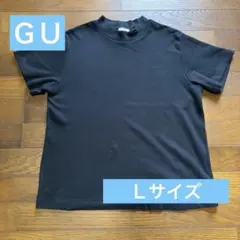 ＧＵモックネック 半袖Tシャツ ブラック Lサイズのサムネイル