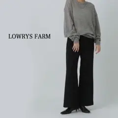 LOWRYS FARM スウェットフレアパンツ黒 S 裾スリット サイズS