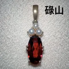 スタージュエリー K10 10金 ドロップ型ストーンとパール ネックレス 