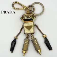 極美品 PRADA プラダ ロボット キーホルダー バッグチャーム ナイロン