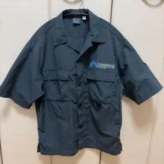 GU ナイロンダブルポケットシャツ（5分袖） ダークグレー メンズ Sサイズ