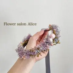 花冠と花束　髪飾り　ベビー　キッズ　かすみ草　✴︎baby’s breath✴︎