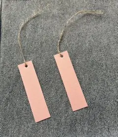 紐付き　無地タグ　下げ札　値札　ピンク