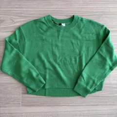 タイムセール ★H&M グリーン 長袖ニット XS