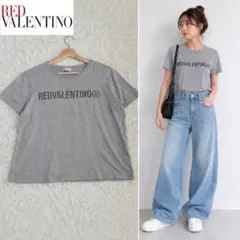 RED VALENTINO ロゴプリントTシャツ M グレー イタリア製のサムネイル