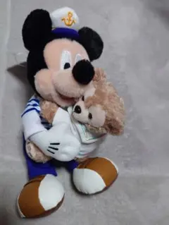 ハートフェルトレターズオブフレンドシップ　ミッキーダッフィーぬいぐるみバッジ