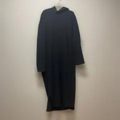 Konny ブラック フード付き授乳ワンピース L