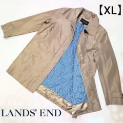 【美品】ランズエンド　ナイロンジャケット　フード付　2Wayコート　防水