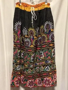 Vintage Skirt ヴィンテージスカート ミラーワーク 刺繍民族