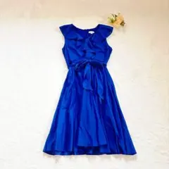 カルバンクライン　ドレス　ワンピース　ウエストベルト　青　ブルー