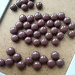 186 レトロボタン　飾りボタン　ブラウン　10㎜11㎜13㎜計48個