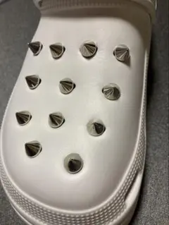 クロックスパンク系スタッズ/ジビッツ /シルバー【12個セット】