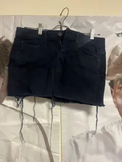 zara ミニスカート デニムスカート ダークブルー