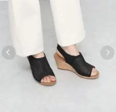 ROCKPORT ロックポート ウェッジソール サンダル 黒 24.5㎝のサムネイル