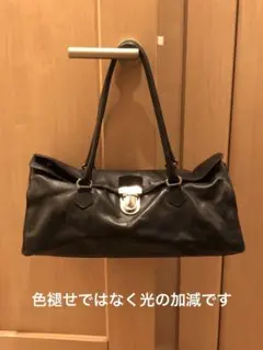 PRADA ブラック トートバッグ　横長　革