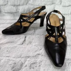 renoma PARIS レザーバックストラップパンプス 35 22cm