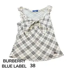 BURBERRY BLUE LABEL タンクトップホースロゴ刺繍チェック38のサムネイル