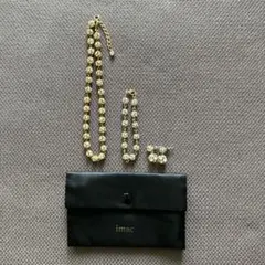 【最終お値下げ】イマック ネックレス ピアス ブレスレット3点セット 保管袋付のサムネイル