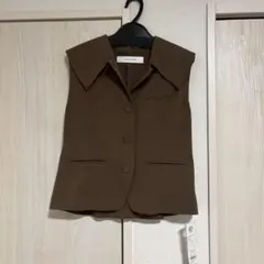 LAGUNAMOON ワイドカラーベスト ブラウン