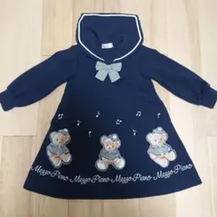 メゾピアノ 100 くま セーラー ワンピース