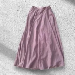 GRL 薄紫色 フレアロングスカート　裏地付き 値下げ中
