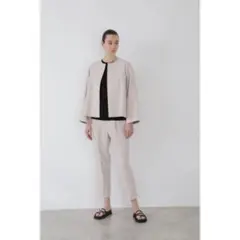 adore アドーア　ドライタッチジョーゼットベーシックテーパードパンツ 36