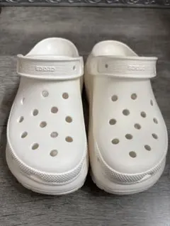 Crocs ホワイト クロッグサンダル メガクラッシュ