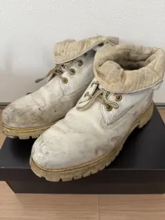 【海外限定】Timberland ブーツ　ホワイト　ゴールド　白金