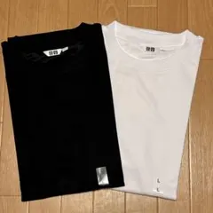 エアリズムコットンオーバーサイズTシャツ 5分袖 Lサイズ 2枚セット