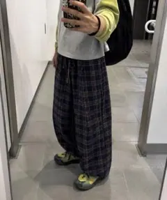 パジャマパンツ チェックパンツ 極太 00s cityboy 美品 レア配色