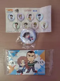 名探偵コナン 缶バッジ　ステッカー　くら寿司