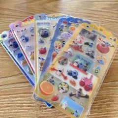 5点セット　パペットスンスン　うるちゅるPOPシール　ドロップジェリーシール
