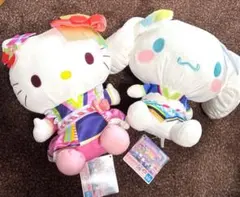 サンリオピューロランドネオナツマツリⅡ　BIGぬいぐるみ　キティ　シナモロール