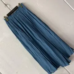 サンプル品ブルー系 ワイド ガウチョパンツ