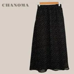 【WEGOstandard】ドット柄シアーフレアスカート 裏地あり ウエストゴム