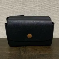 最終価格 SENTI マネークリップ 二つ折小銭入れ ブラック 栃木レザー