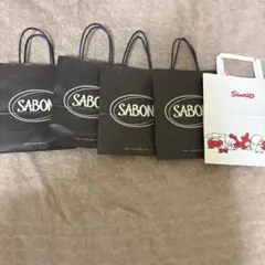 最終値下げSABONショッピングバッグ4枚とサンリオバッグ1枚セット