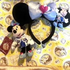 ディズニーシー　ロマンスディレクター　ミニー　カチューシャ、ぬいばセット